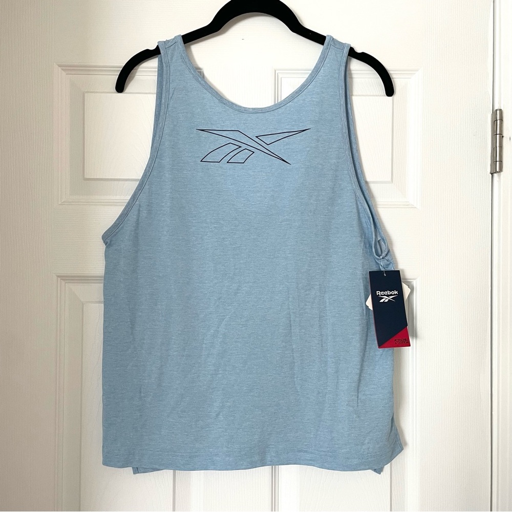 Reebok Logo Low Back Tank Top, M